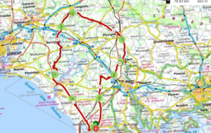parcours du 08 février 80km: le pô,plouharnel,erdeven,belz,st hélene,nostang,languidic,malachape,pluvigner,brech,kerstran,ploemel,carnac