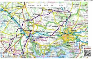Circuit du 26 avril: Le Hahon, Ploemel, Kerstran, Brech, Plumergat, Grandchamp, Locqueltas, Meucon, Plescop, Ploeren, Plougou, Le Bono, Auray, Crach, la Trinité
https://www.openrunner.com/route-details/23805190