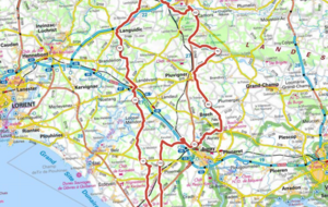 circuit du 02 aout 108 km: le haon fontainebleau kerneac locoal mendon,langombrach landévant languidic pont augan rimaison pont de baud camors coz camors scoulboch pluvigner st anne treauray kerstran ploemel carnac